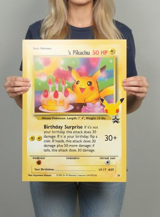 Pokémon Card Metal Print | You Choose the Pokémon | Anime Room Décor